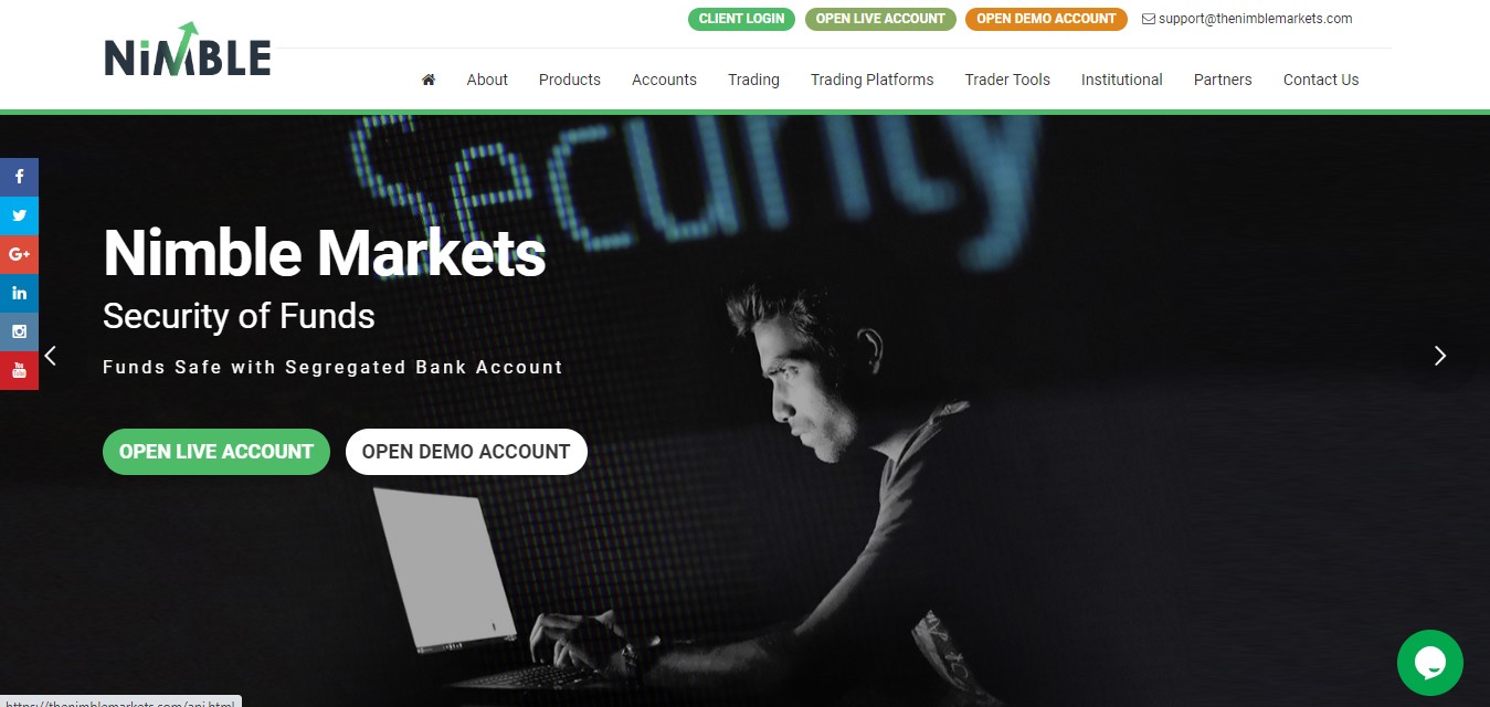 Nimble Markets website